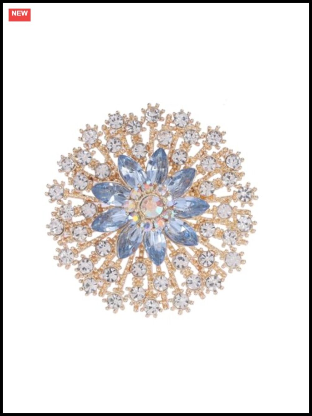 Rhinestone Flower Brooch Pin for Women Christmas Brooch Jewelry